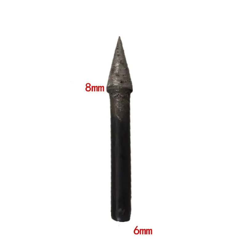 Gesinterte diamant montierte Punkts tein schleif bohrer Bohrer kopf Gravur zubehörset zum Schnitzen von Lapidar werkzeugen 6mm Schaft – Detail 8
