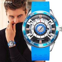 SINOBI High Quality Creative Car Dashboard Man's Watches Men's Luxury Stainless Steel Wristwatches Sports Top Clock Reloj Hombre