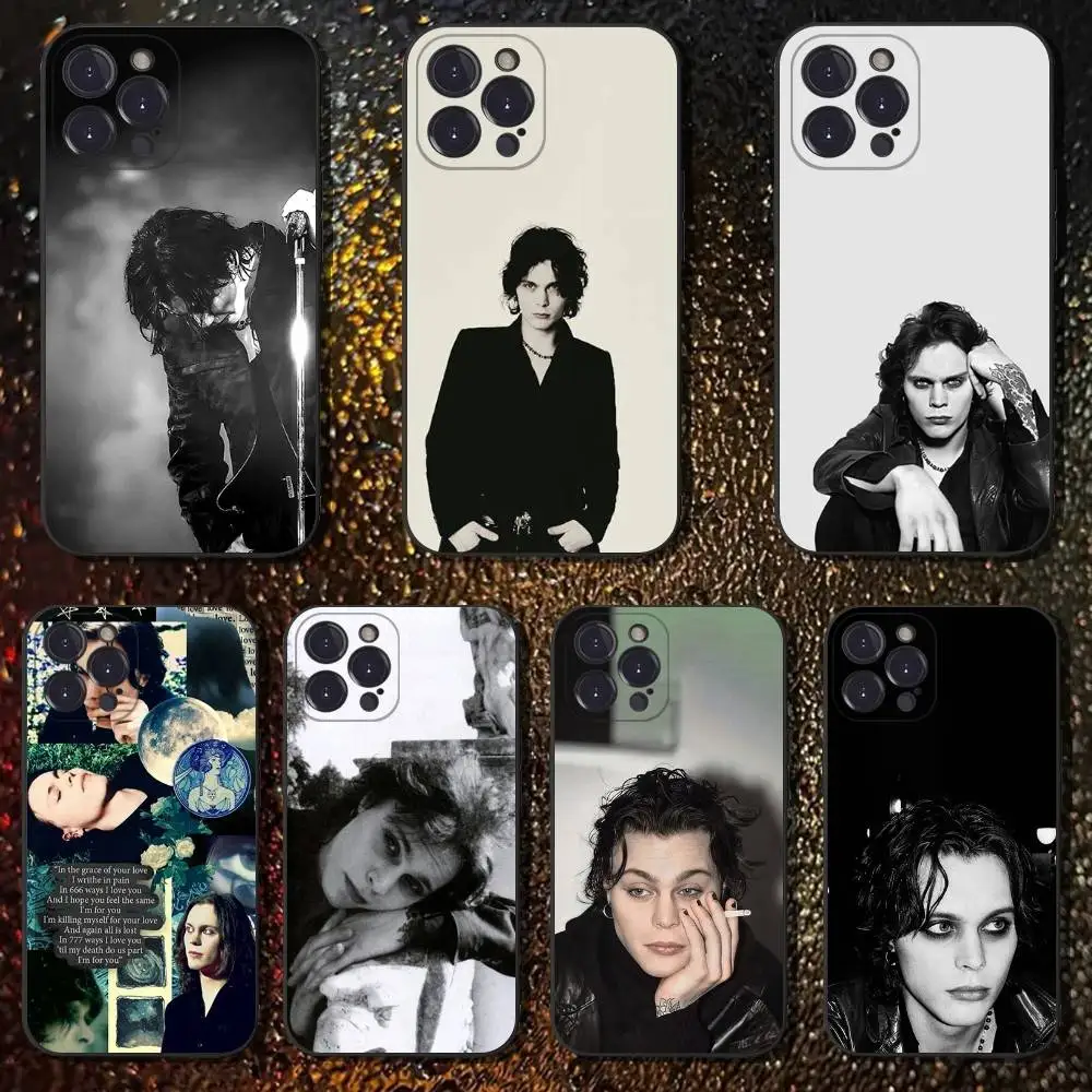 

V-Ville Valo final vocalist Phone Case For iPhone 16,15,14,13,12,11 Plus,Pro Max,XS,X,XR,SE,Mini,8,7,Soft Silicone Black Cover