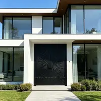 Best Selling High End Aluminum Alloy Entrance Door Anodized Finish Modern Hinged Doors Anti Theft Design Residential Doors 2