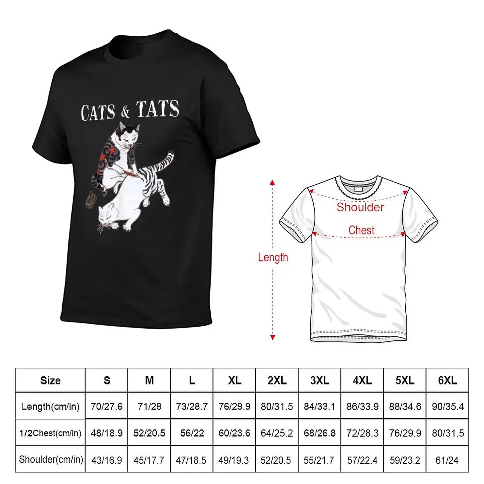 Cats and Tats cat tattoo lover tee shirt Cats & Tats T-Shirt graphics street wear Men's t shirts