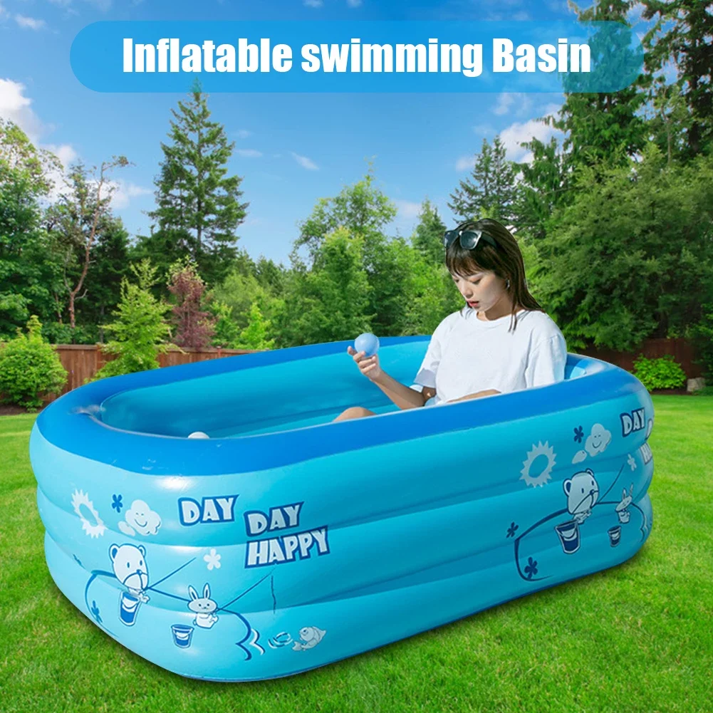 Rectangular Inflatable Swimming Pool Courtyard Family-Style Children'S Swimming Pool 180cm Length