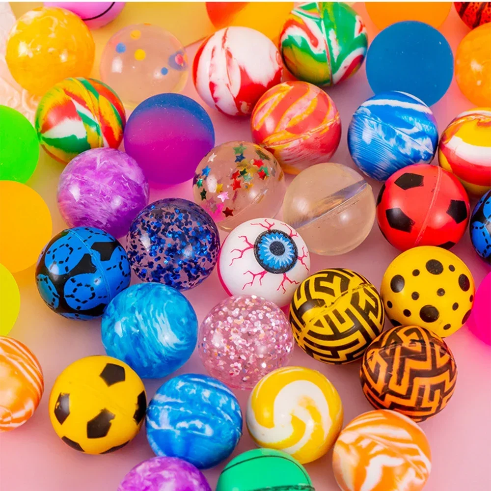 10/15/20Pcs Bouncy Ball ของเล่นเด็กวันเกิด PARTY Favors ของขวัญสําหรับผู้เข้าพักที่มีสีสันยาง Bouncing Ball เด็กเล่นรางวัล