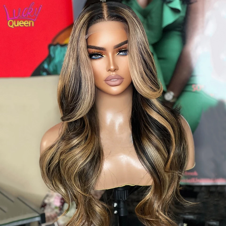 

1B 27 Highlight Lace Front Wig Human Hair 13×6 Transparent Lace Frontal Wigs Human Hair Pre plucked with Baby Hair For Women