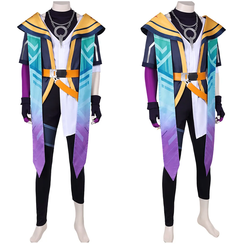 Aphelios gioco LOL Costume Cosplay cappotto camicia pantaloni fodera Set Halloween carnevale vestito per travestimento uomo uomo adulto