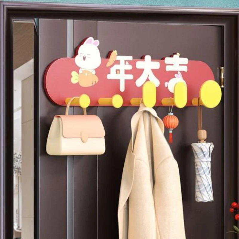 Home Behind Door Hanging Coat Racks Non Perforated Clothing Storage Hooks Indoor Living Room Traceless Clothes Hat Hanger Stand