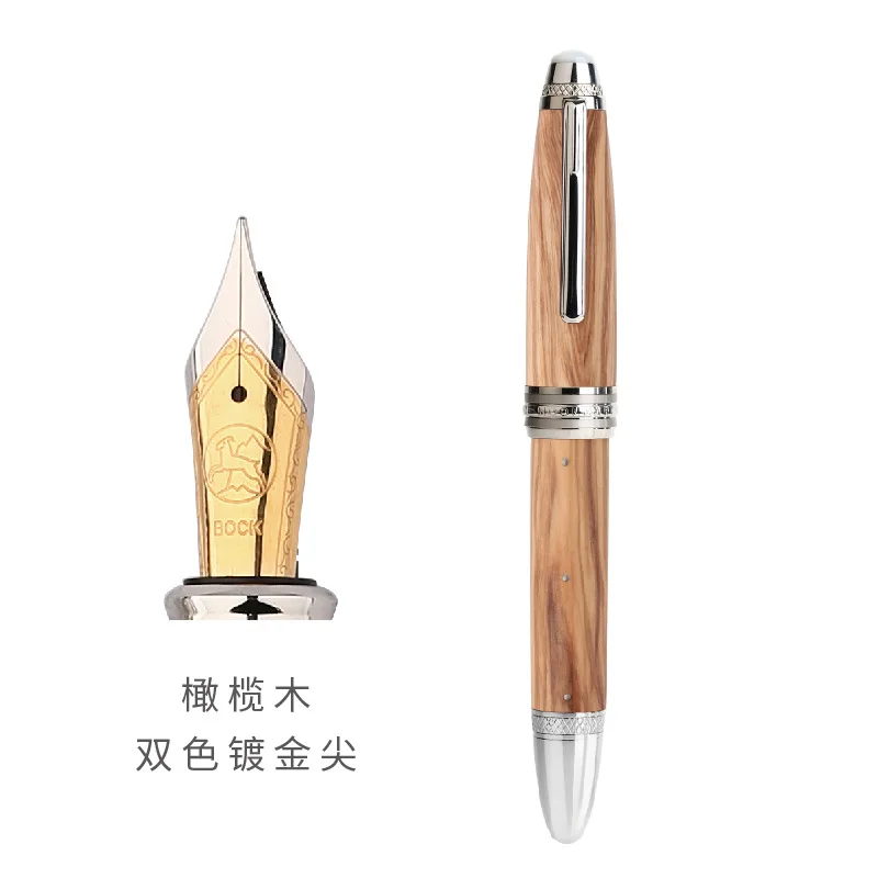 

Luxury Majohn M1000 Wood Fountain Pen BOCK Nib Rivet Pearl Top Office School Supplies Stationery Writing Business Gfit