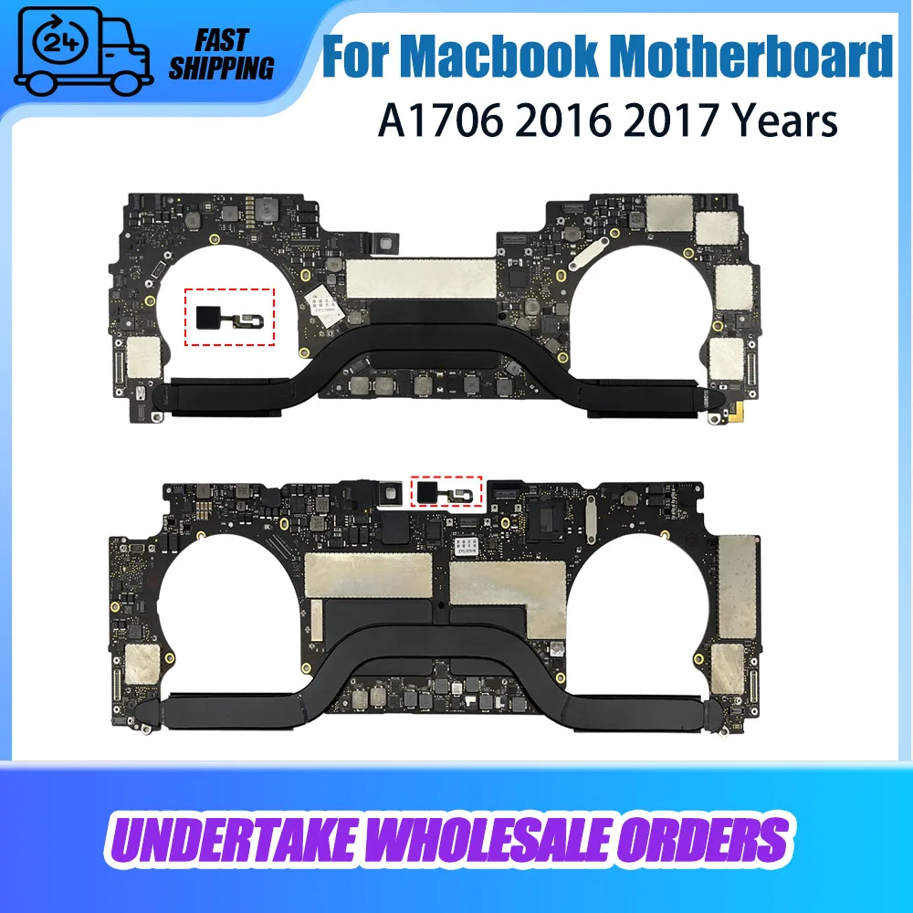 Original 95%New A1706 Motherboard Replace For Macbook Pro 13' A1706 Logic Board With Touch ID Touch Button I5 I7 2016 2017 Year