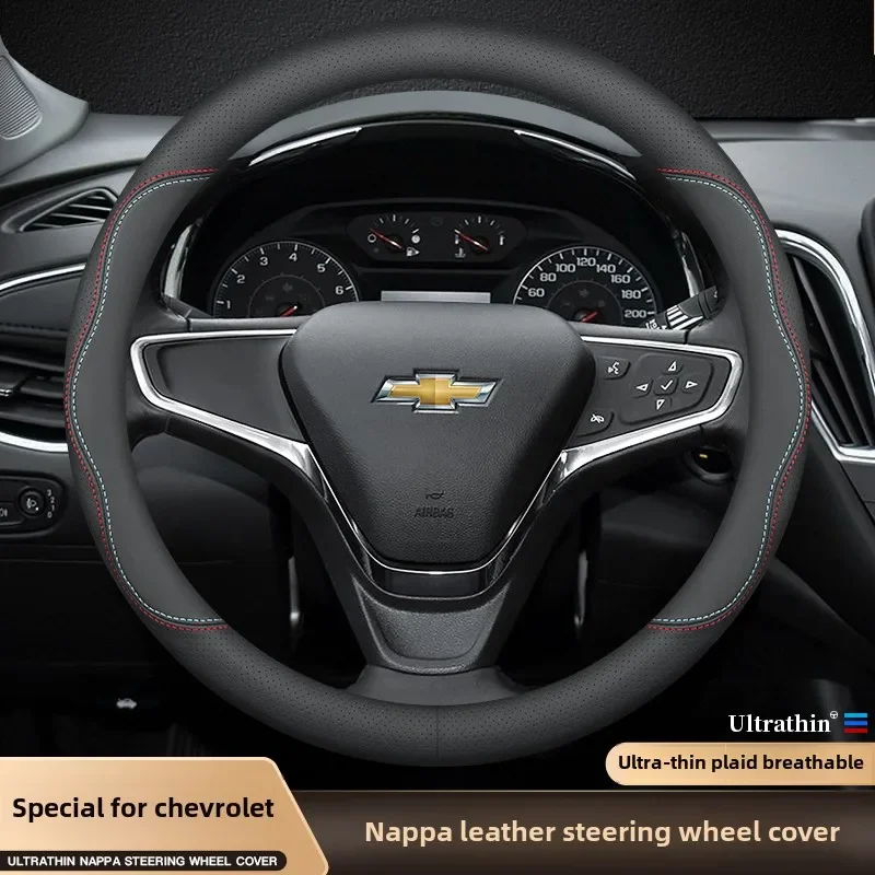 

Leather Car Steering Wheel Cover for Chevrolet Chevy Malibu Spark tracker Cruze Sonic Camaro Equinox Volt Seeker Accessories