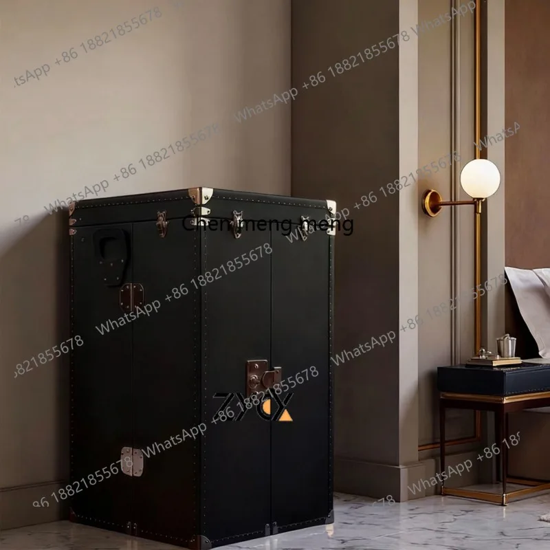 Italian light luxury floor-to-ceiling cabinet, villa luxury home with rocking watch jewelry cabinet modern password leather lock