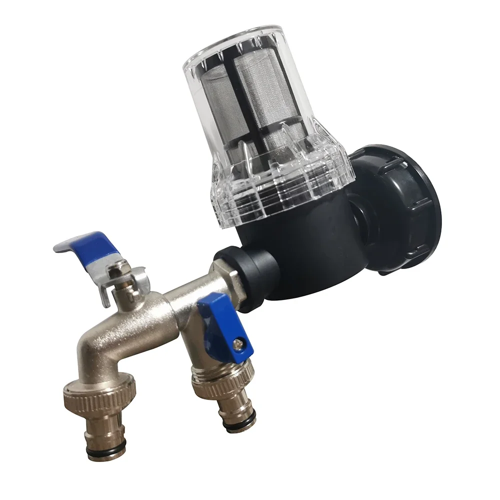 80 Mesh filter 1000 Liter IBC Tank Tap Adapter Nipple S60X6 1/2‘’-way Hose Garden Quick Connect Faucet Alloy Tank Valve Fitting