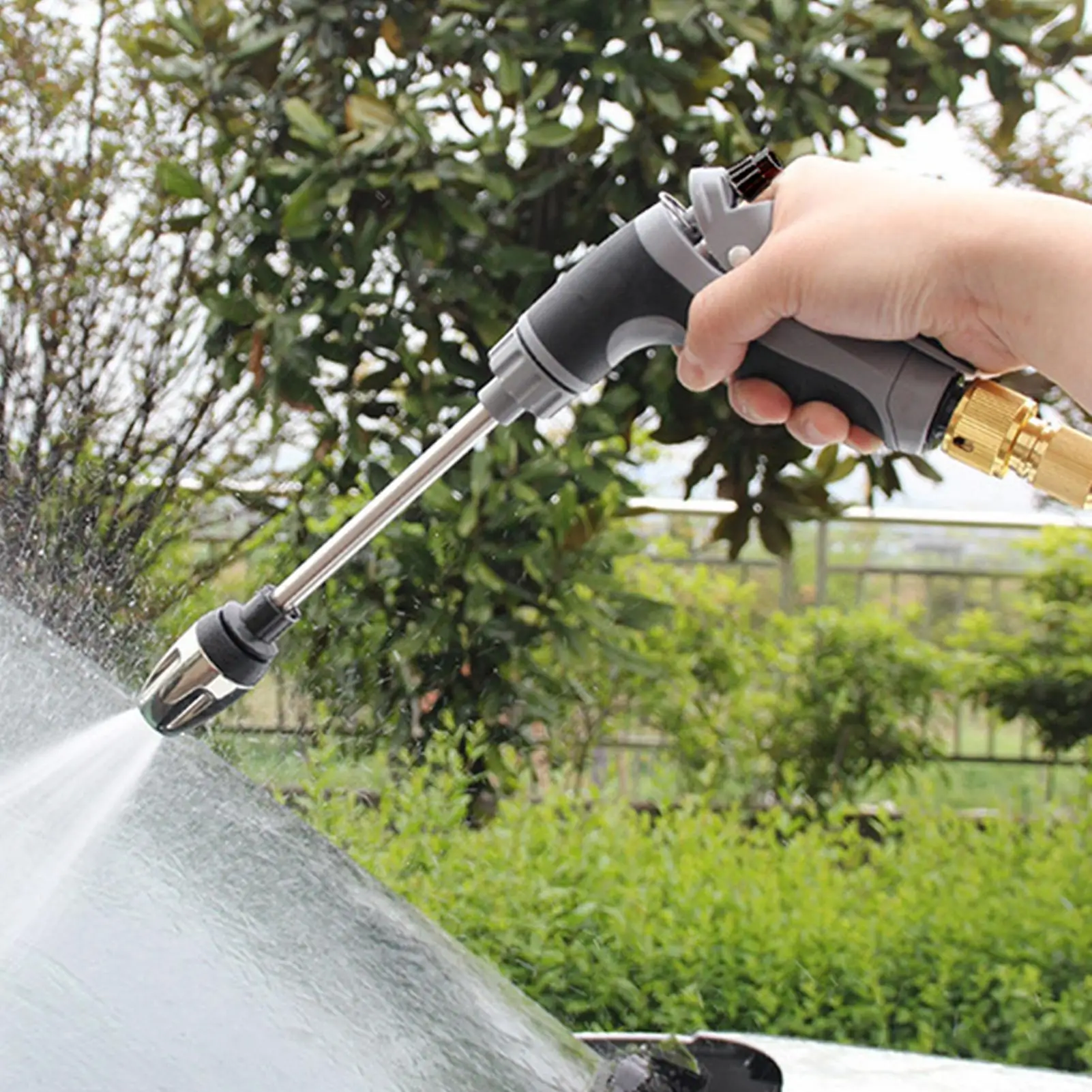 Portable Water Pressure Washer Adjustable Nozzle Non-Slip Pressure Washer for Car Detailing for Vehicle Indoor Home Window Glass