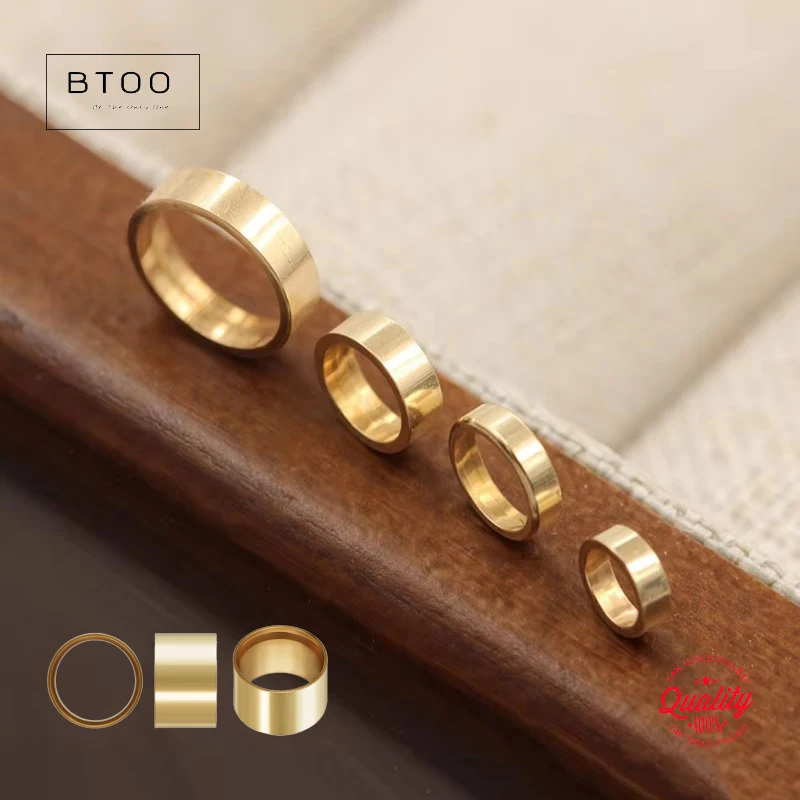 

14K Gold Filled round Tube Bezel Setting Open Flat Back Stone Die Struck 2mm 3mm 4mm 5mm 6mm Jewelry Making Supplies