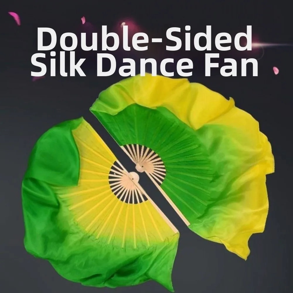 31 cm Bambus chinesische kurze Bauchtanz-Fan-Tänzerin üben mehrfarbige Paare Yangko-Tanz-Bambus-Fächer