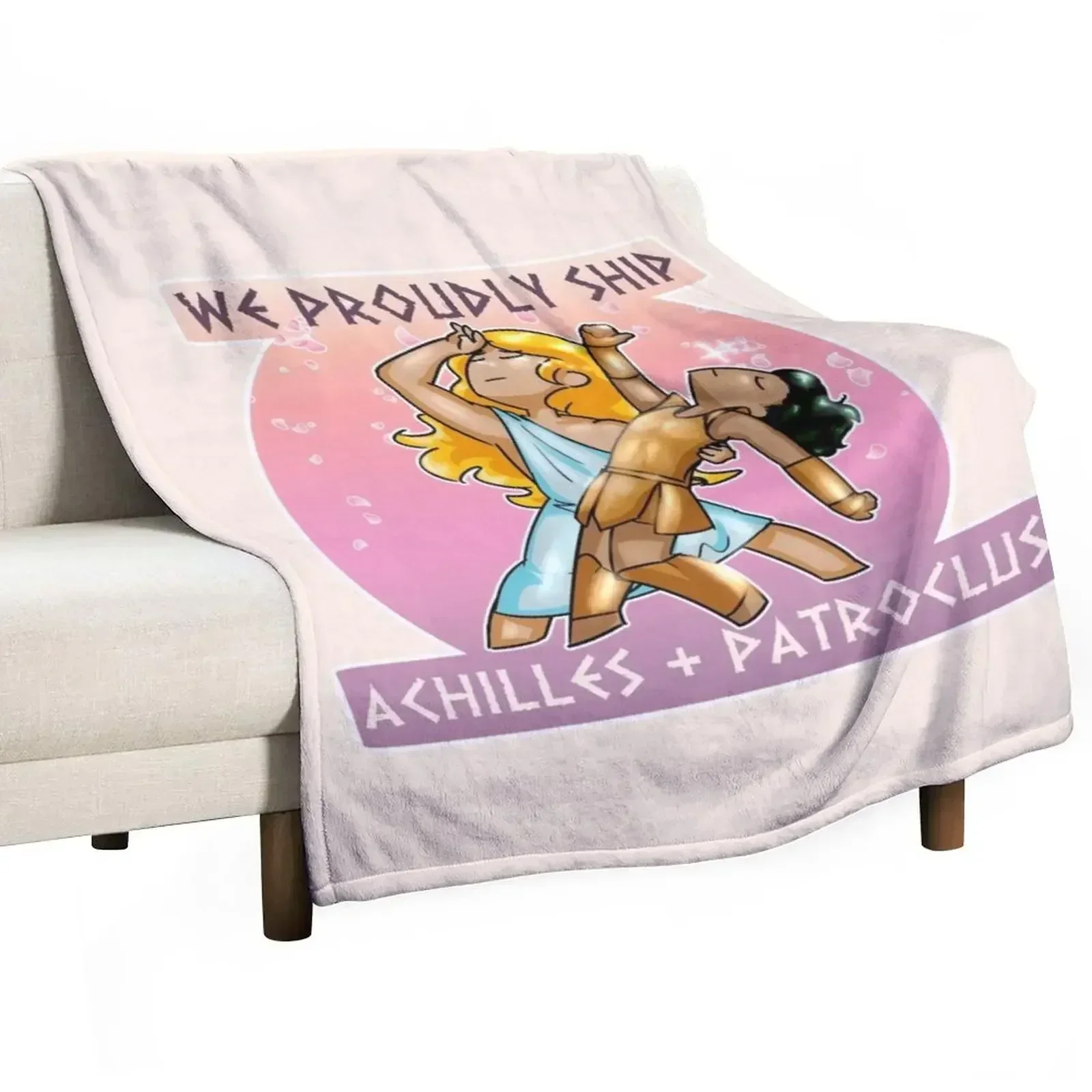 Achilles + Patroclus Throw Blanket Decorative Sofa Multi-Purpose for babies Blankets