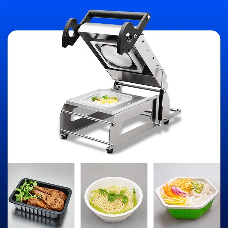 Electric Hand Sealing Machine Take-Out Food/Meat/Steak Packaging Plastic Cup/Bowl/Meal Box Seal Machine Commercial Sealer 220V