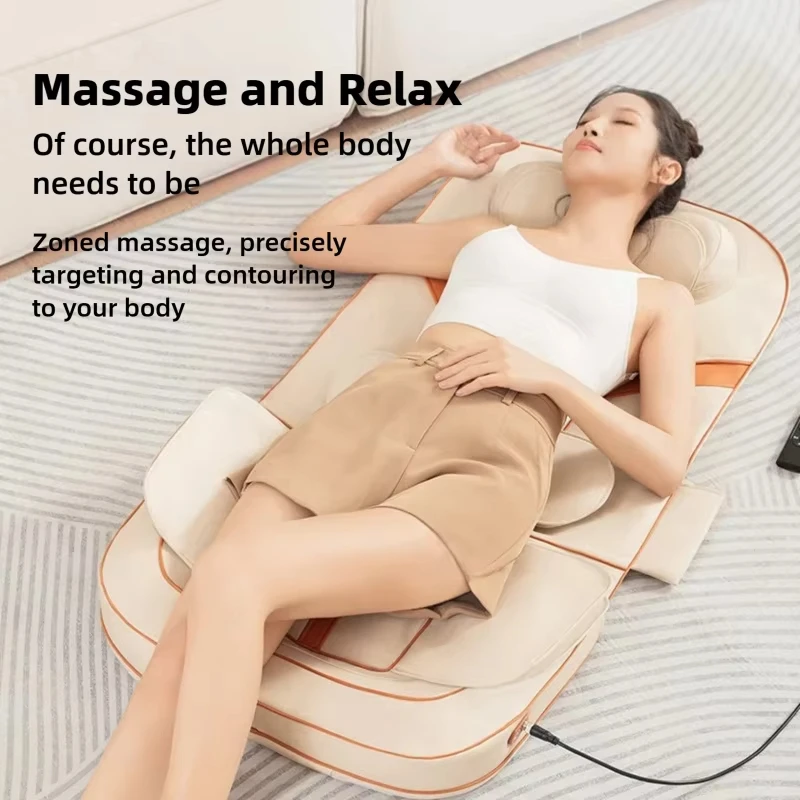Multi-functional Massage Mattress Full Body Stretching Massage Mat with Airbags Home Use Shoulder Cervical Lumbar Hip Leg