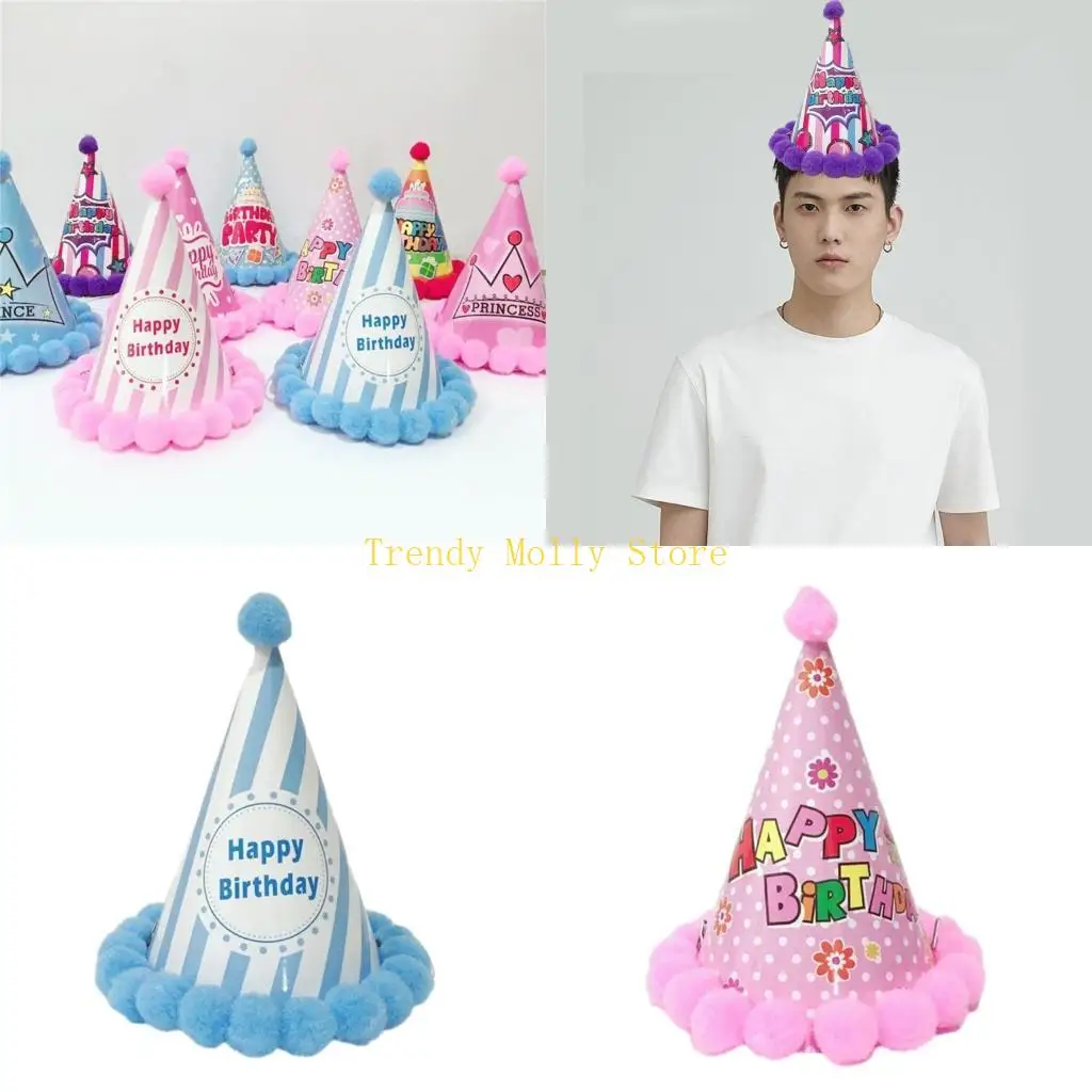 

N5KB Happy Birthday Party Hat Birthday Celebration Crown Head Accessories Photo Cap