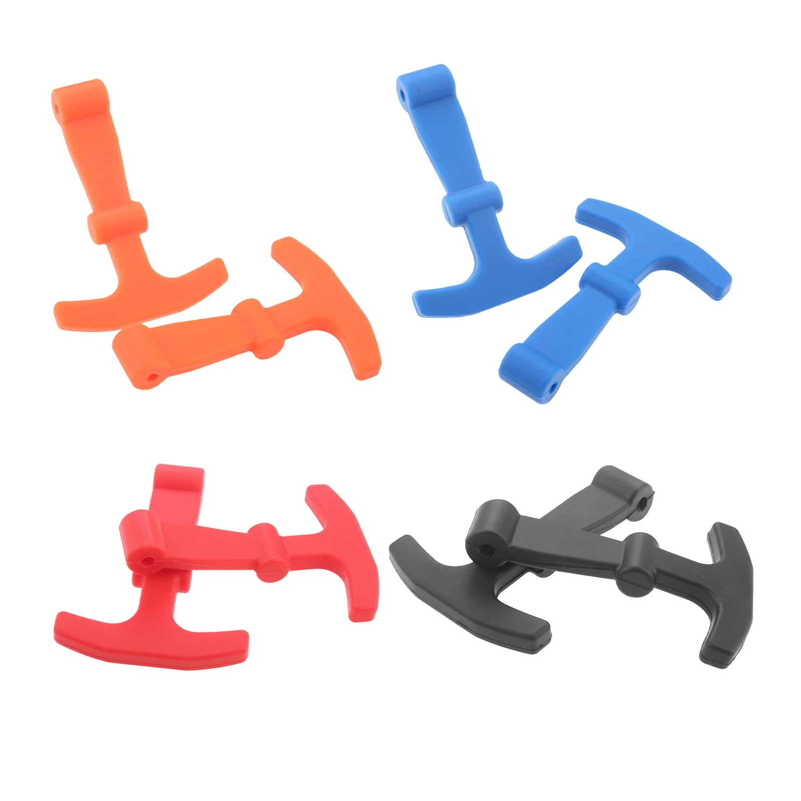 2pcs Black/Orange/Blue/Red Replacement Lid Latches Compatible For Yeti Hard Coolers & Other Related Coolers Durable Rubber
