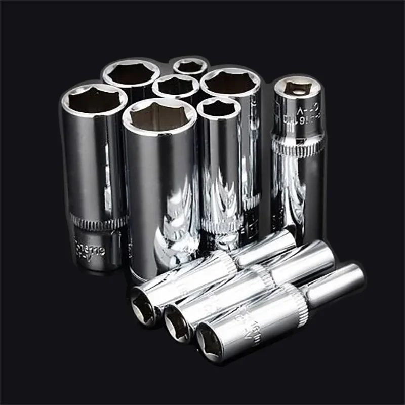 6 Point 1/4 Drive Deep Impact Socket Set Long Reach Crv 4mm 6mm 7mm 8mm 9mm 10mm 11mm 12mm 13mm 14mm