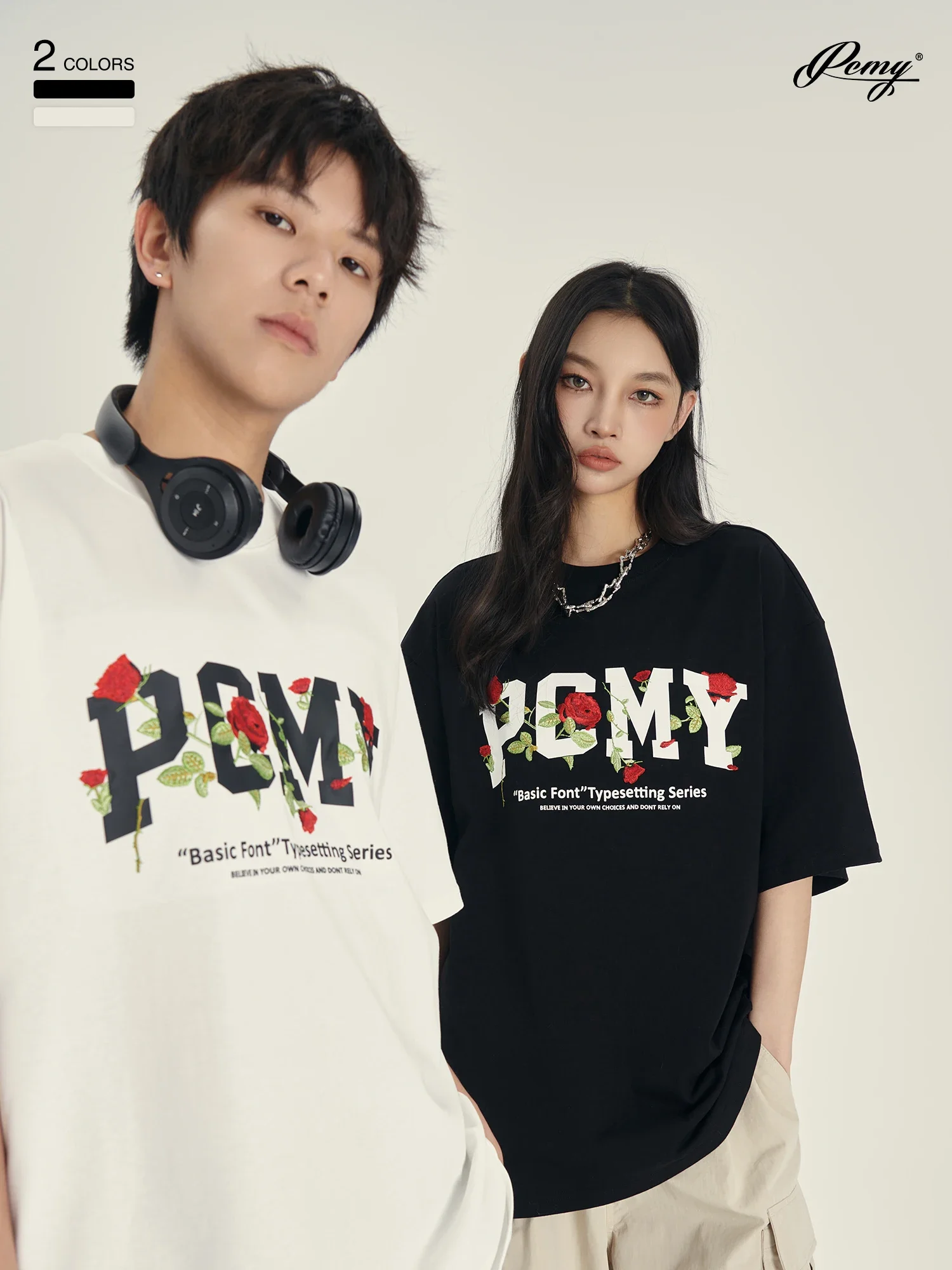 Couple T Shirt Double Sided Print Tshirt Men Women Cotton Oversized Tee Fashion Y2k Clothing King Queen T Shirts Couples Clothes