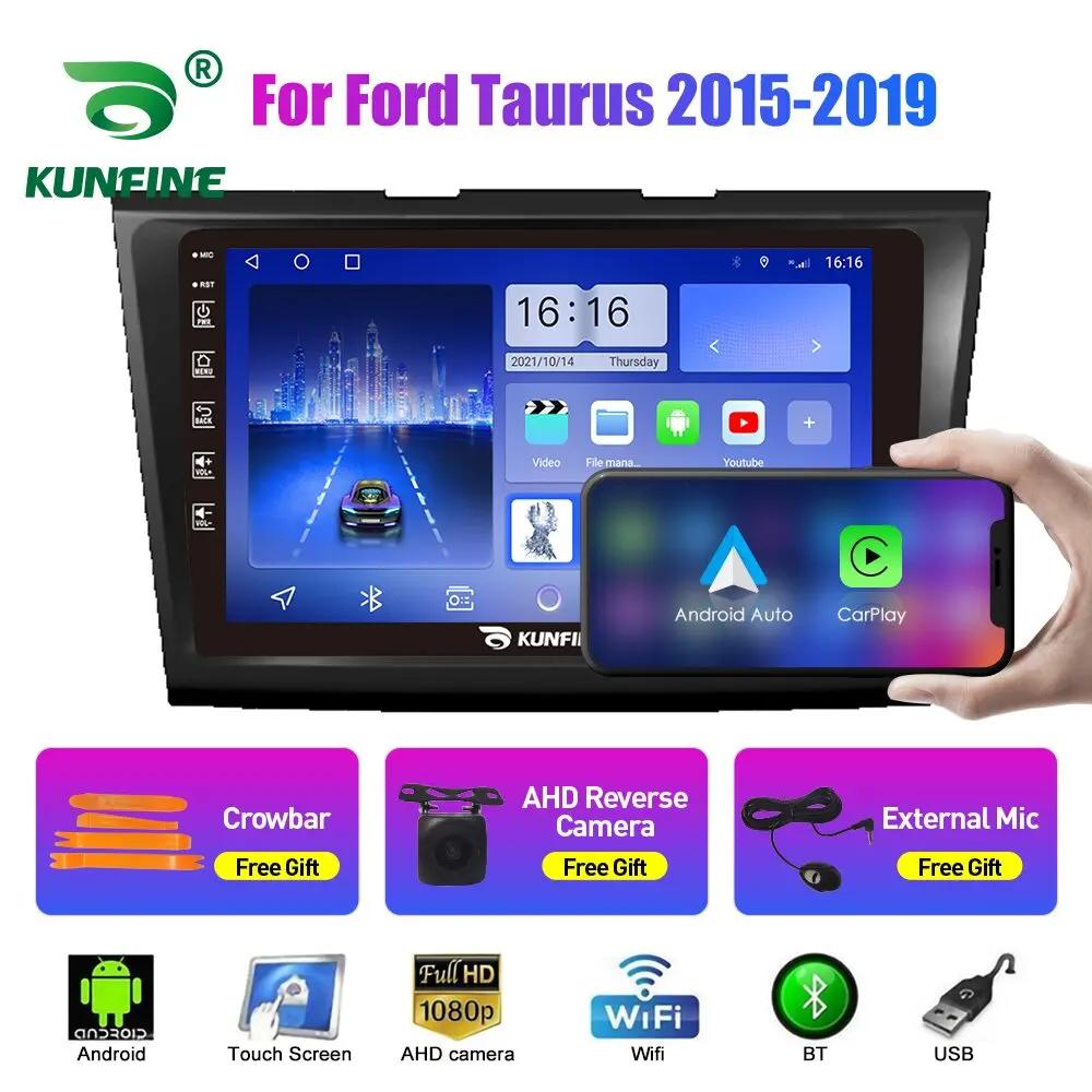 

Автомобильный радиоприемник для Ford Taurus 15-19 2Din Android, восьмиядерный автомобильный стерео DVD, GPS-навигатор, плеер, мультимедиа, Android Auto Carplay