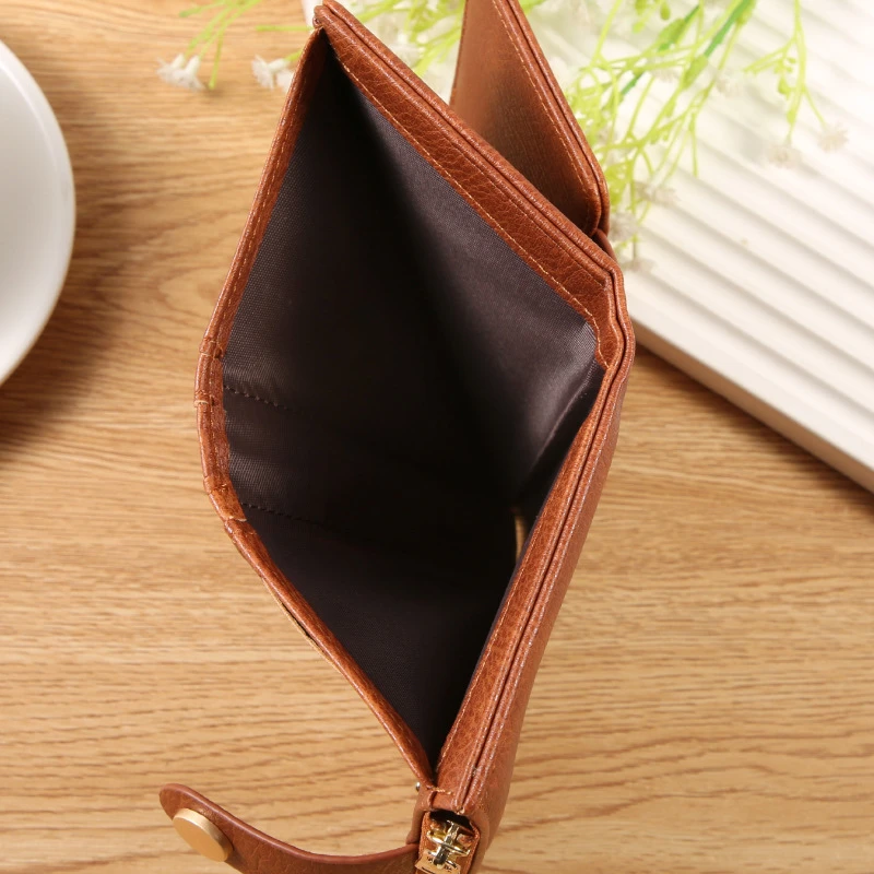 

Short Women Wallets Small Hasp Girl Credit Card Holder PU Leather Coin Purse Female Portable Small Wallet for Student Card Bag