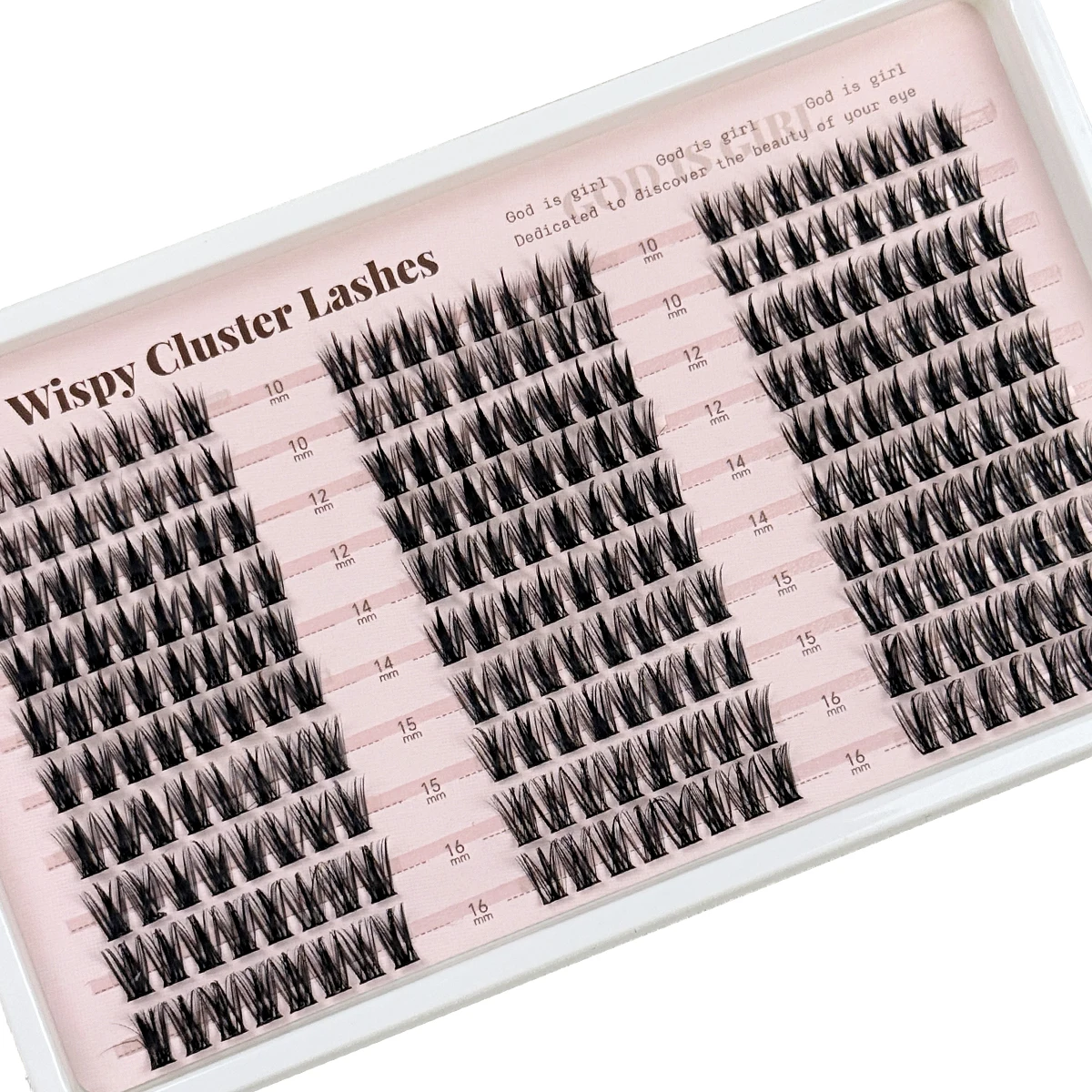 30 Reihen 240 Stück Wimpernbüschel, Volumen-Wimpernbüschel mit Spikes, Wimpernverlängerung, Wispy Spiky Einzelwimpern, DIY-Wimpernverlängerung – Detail 2