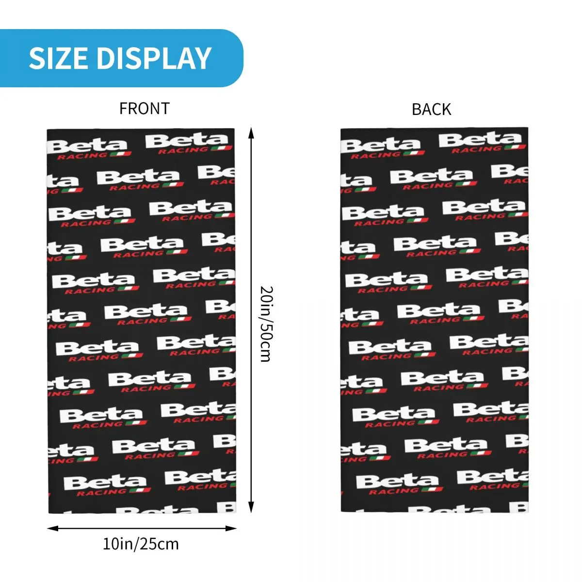 Beta Motorcycle Racing Merch Bandana Neck Gaiter Motocross Motorsport Wrap Scarf Cool Rider Moto Balaclava For Riding Breathable