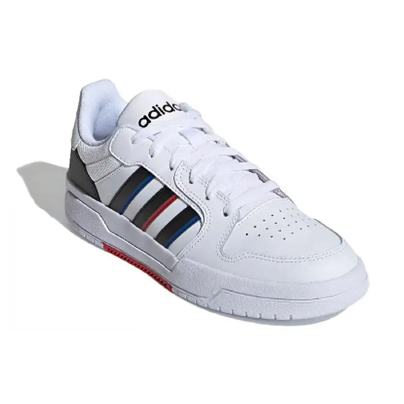 Adidas neo Entrap-Chaussures de Skateboard pour Homme, Baskets Basses Blanches/Noires/Rouges, FY6075