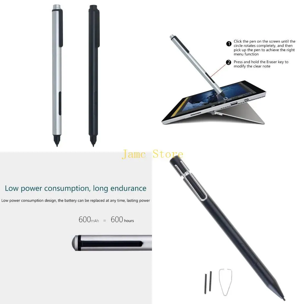 LX0B Active Pen for Surface Pro7 Pro6 Pro5 Pro4 Pro3 Tablet for Touch Screen Go Book Latpop Pressure Pens