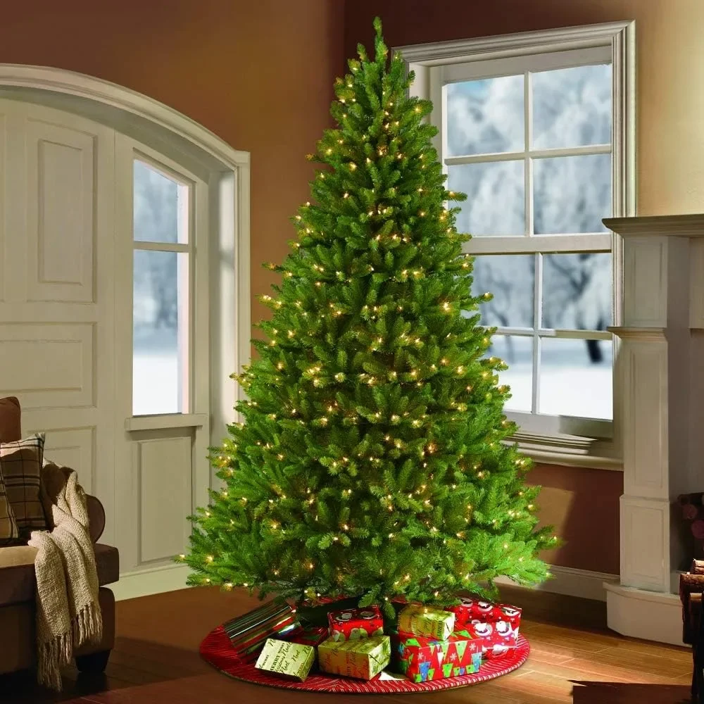 

6.5 Foot Christmas Tree Pre-Lit Fraser Fir Artificial with 500 UL-Listed Clear Lights, Green 51"D X 78"W X 78"H Christmas Trees