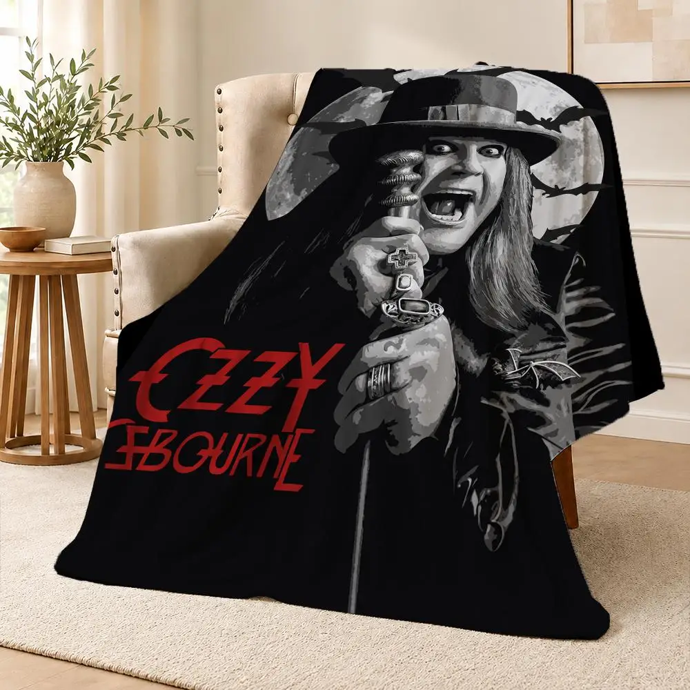 Singer Ozzy Osbourne Blizzard of Ozz Throw Soft Flannel Throw Blanket Warm for Couch Bed Sofa pets Cozy All Season
