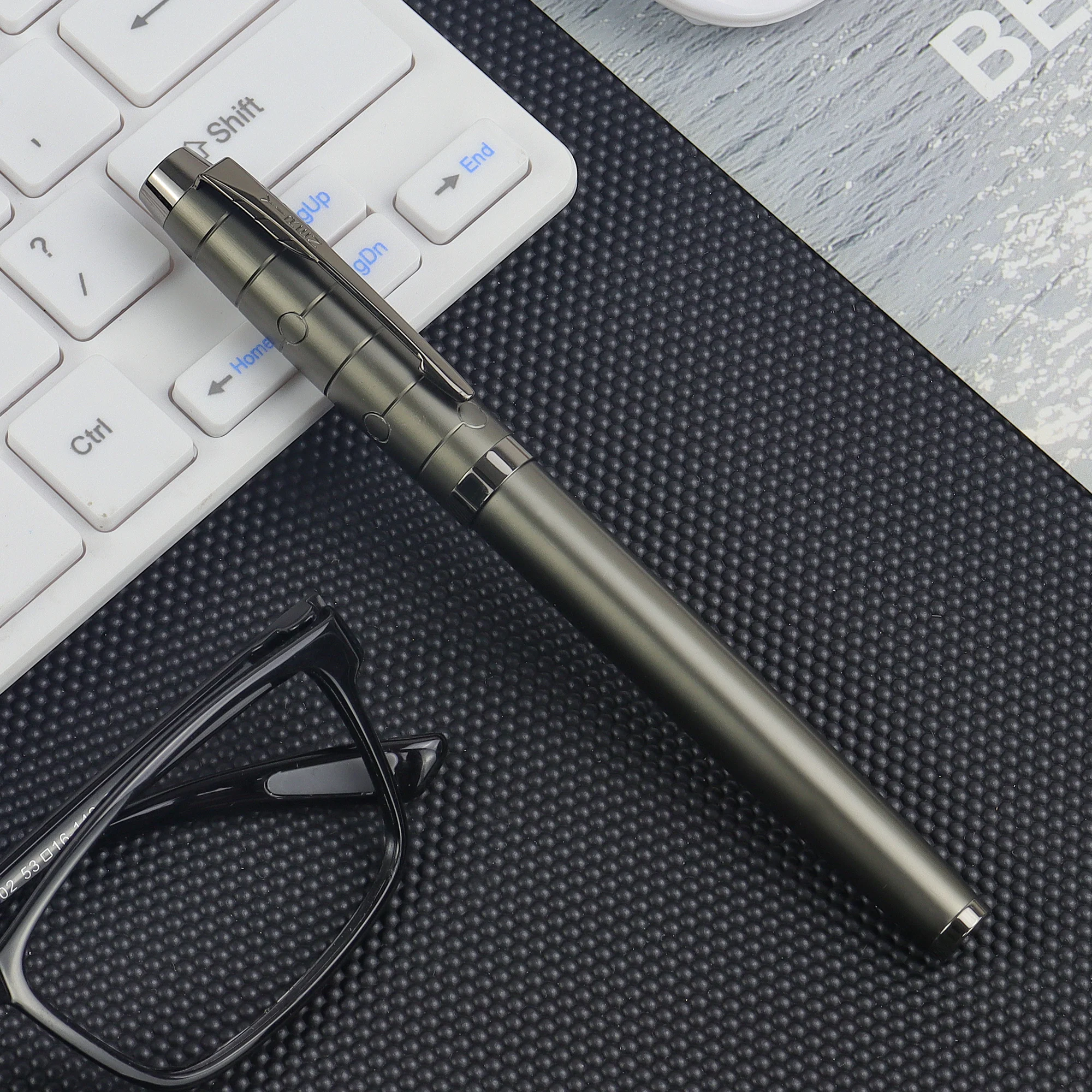 1 PC Fountain Pen, Stylish and Sturdy,Mechanical Feel,Metallic Touch,Luxury Pen,Professional Gunmetal Metal Pen,Gifting