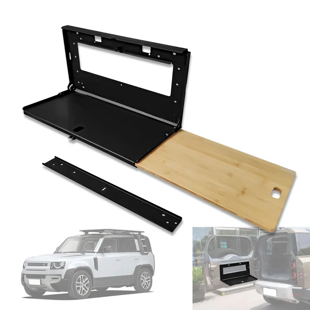 tailgate rack trunk folding storage rack dining table board expansion rack for Land Rover Defender 2020-2025