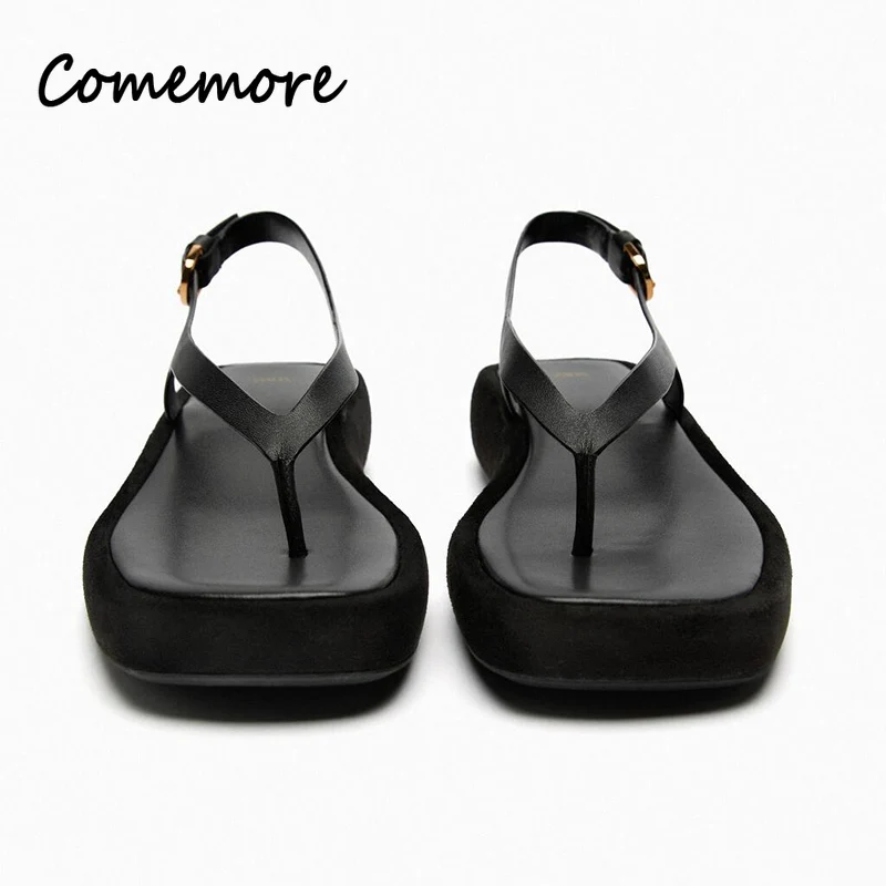 Platform Sandals Women 2024 Summer Wedge Heels Clip Toe Wedges Beach Sandals Woman Slides Brand Designer Thick Sole Flip-Flops