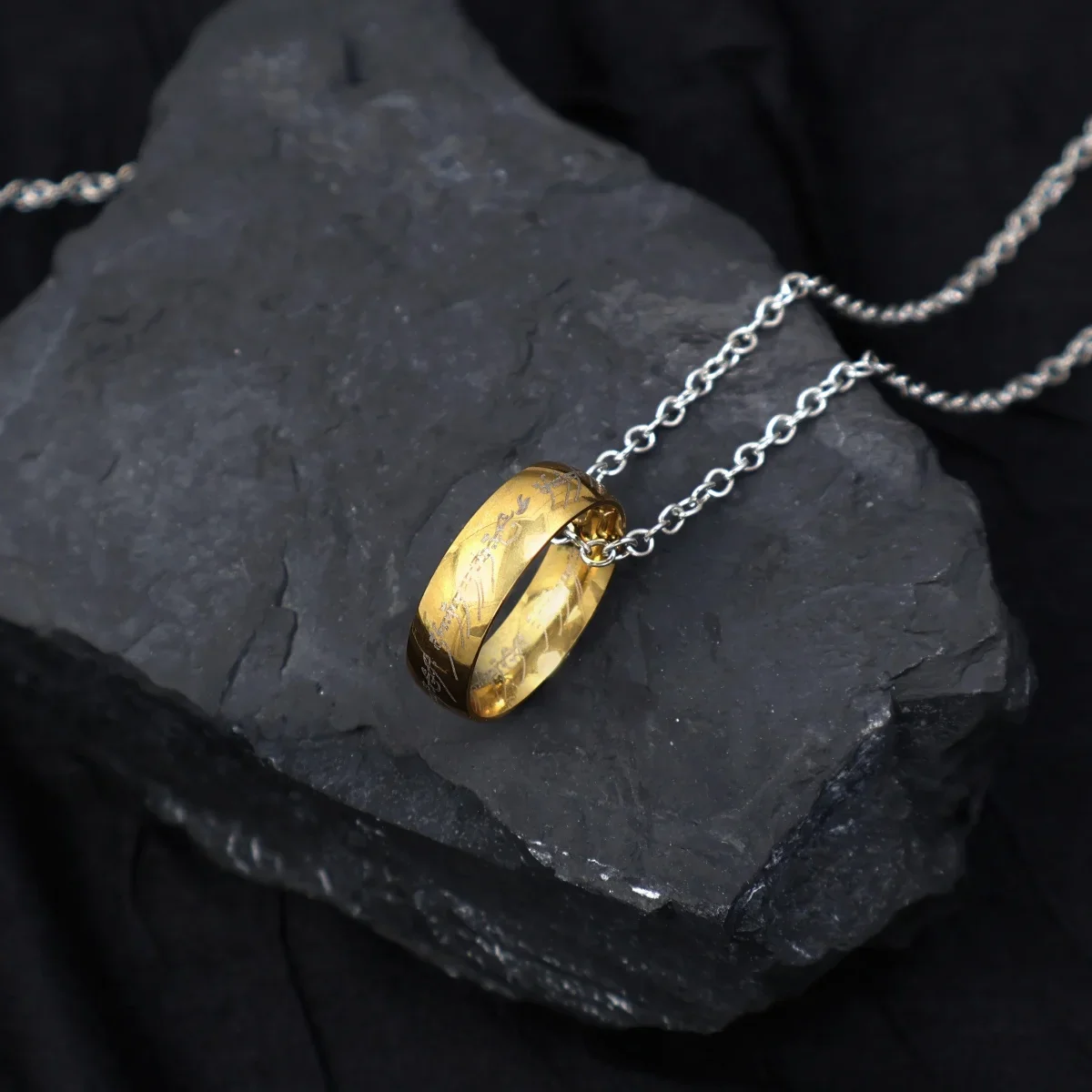 Replica One Ring Necklace Trendy Cosplay Jewelry Gift for Women Girls Ideal for Comic Con Daily Wear