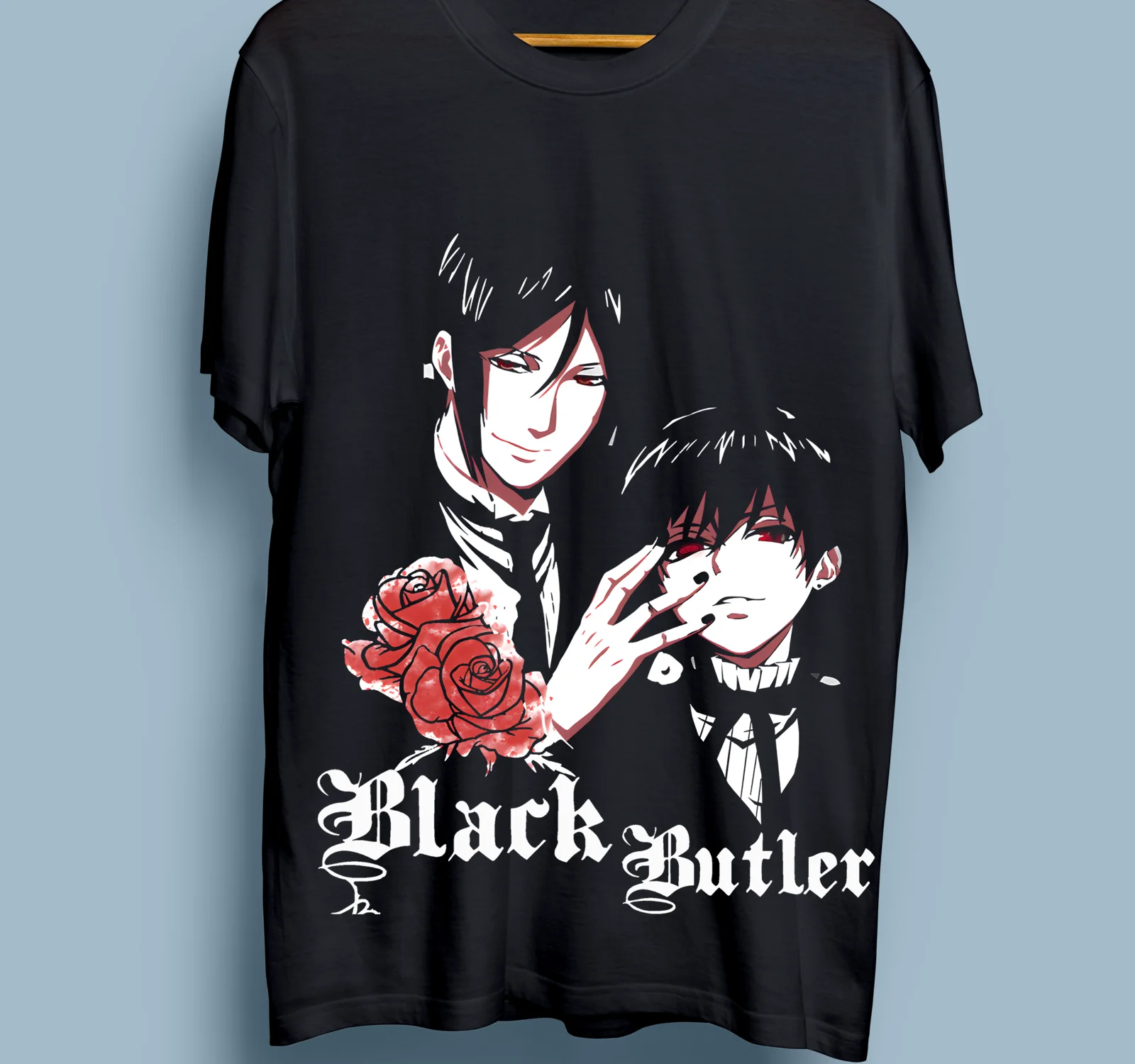 Black Butler T-shirt Sebastian Ciel Toboso Yana Kawai Anime Tee Shirt All Size