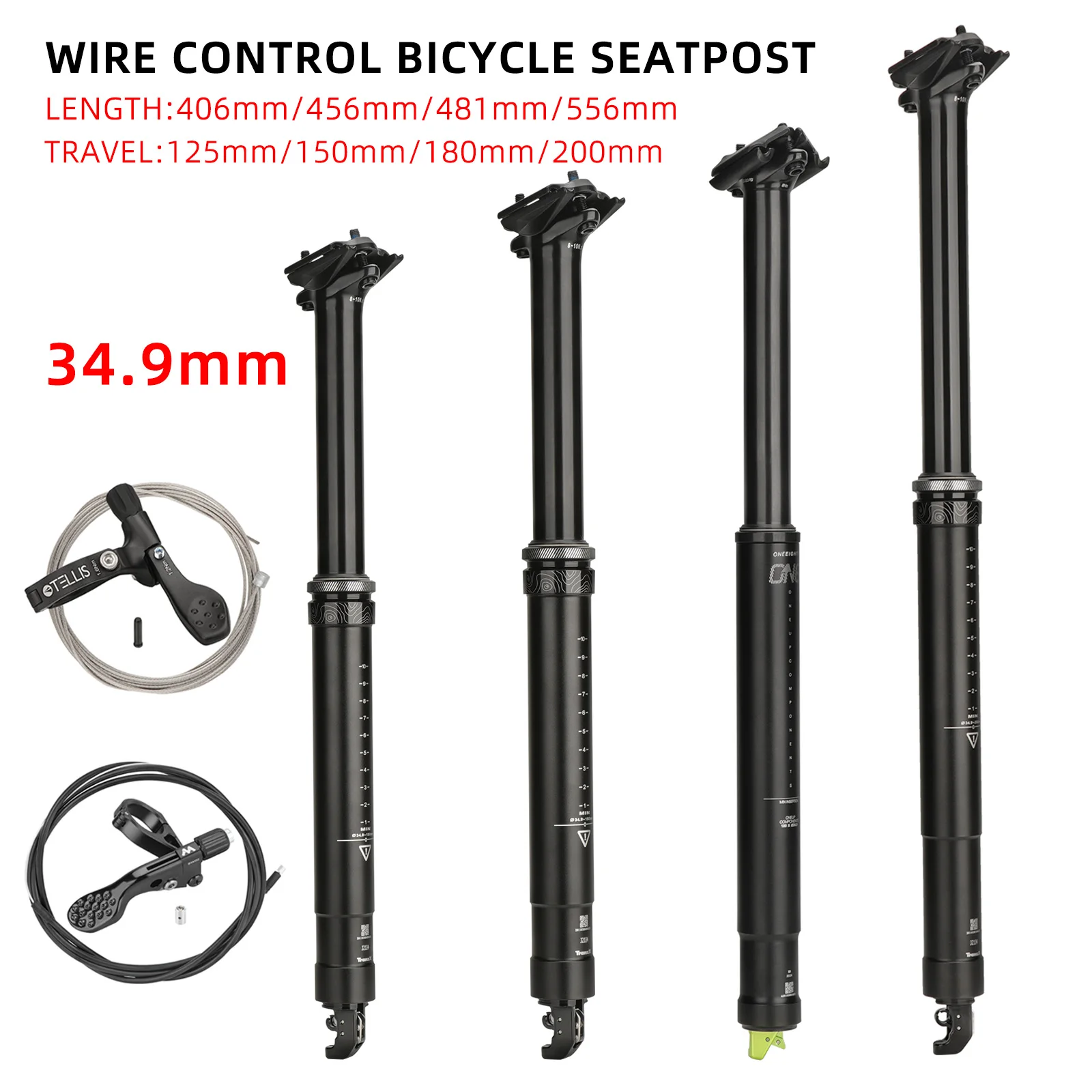 

Велосипедный подседельный штырь управления проводом 34,9 мм из алюминиевого сплава, внутренняя проводка, подъемная трубка, проводное управление, подседельный штырь для велосипеда