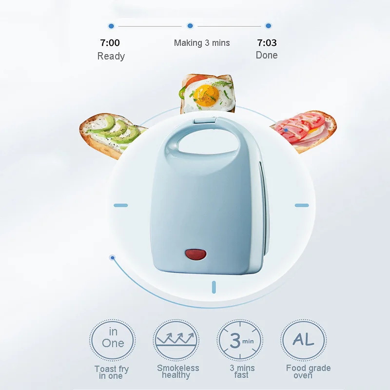 Hoe Breakfast aking hine ultifunction Sandwich aker Fast Heating Toaster Kitchen Baking Pan Roast eat Oelette