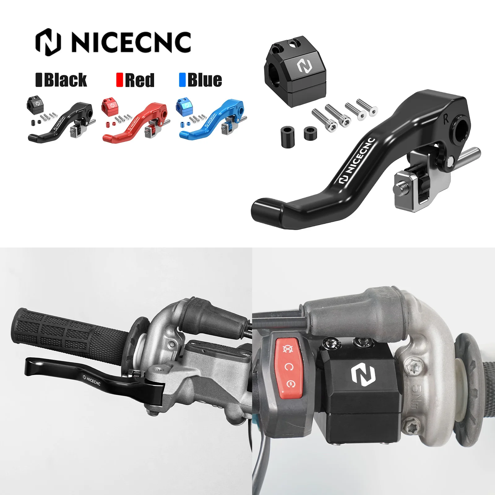 

NICECNC For Husqvarna TE 300 FE 350 GasGas EC 300 2021-2025 Shorty Brake Lever & Front Brake Master Cylinder Reinforcement Kit