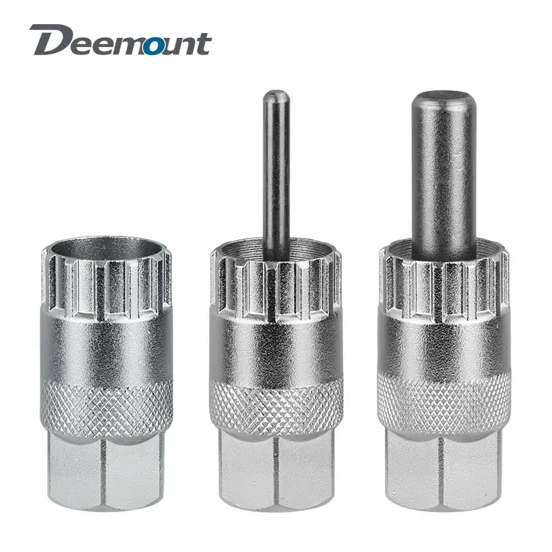 Deemount Cassette Locking Ring Removal Install Tool W/ Optional Chain Whip 12T High Carbon Steel Bicycle Sprocket Fitting Wrench