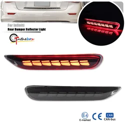 For Nissan X-trail T32 Rogue Qashqai J11 Leaf Pathfinder Infiniti Q50 QX60 JX35 2014 2015 2016 LED Rear Bumper Reflector Lights