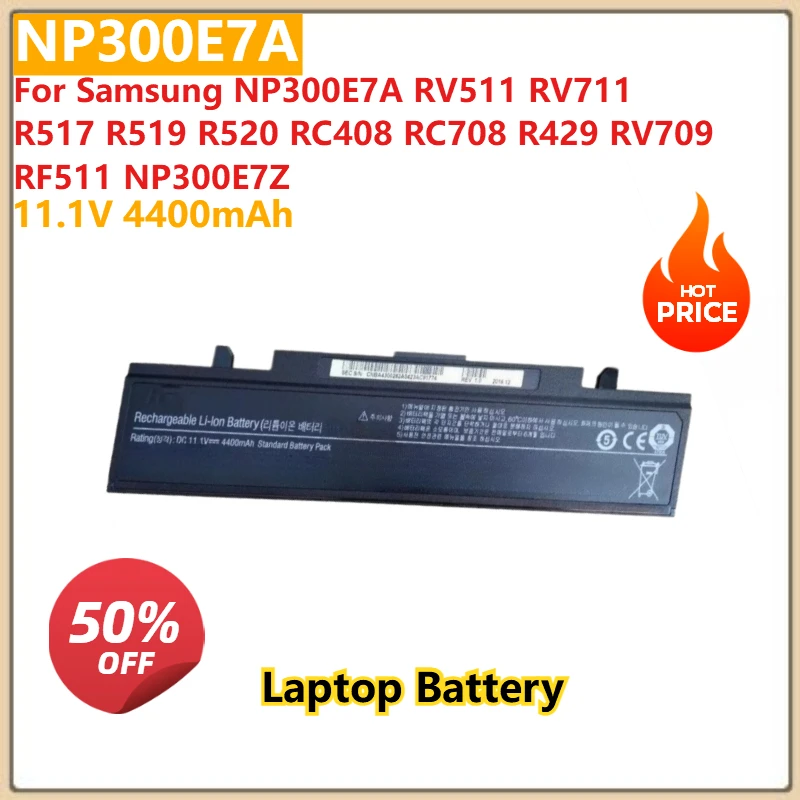 

Для Samsung NP300E7A RV511 RV711 R517 R519 R520 RC408 RC708 R429 RV709 RF511 NP300E7Z Сменный аккумулятор для ноутбука 11,1 В 4400 мАч