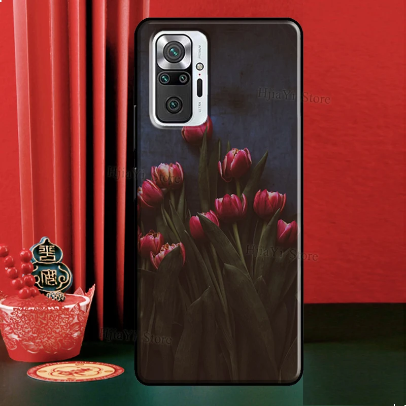 Tulips Flower Case For Xiaomi Redmi Note 12 Pro 11 9 8 10 Pro 9S 10S 11S 12S Redmi 12C 9C 10A 10C Cover image 6