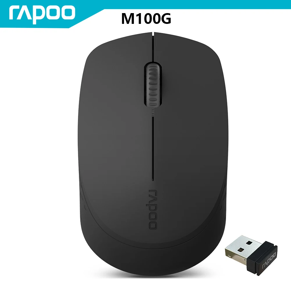 Rapoo M100G Multi-Mode Wireless Mouse Silent 1300DPI 2.4G Bluetooth Mouse Support Up to 3 Devices for Windows PC Laptop Computer