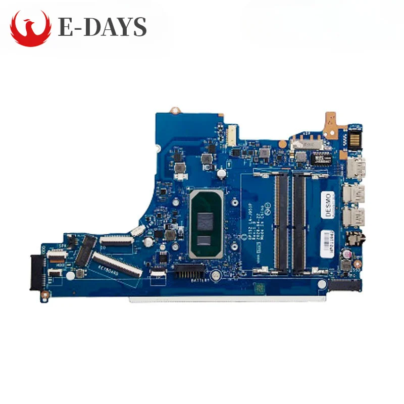 Para hp 15-da 15t-da portátil placa-mãe LA-J951P notebook mainboard cpu I3-1005G1 I5-1035G1 I7-1065G7 uma 100% testado ok