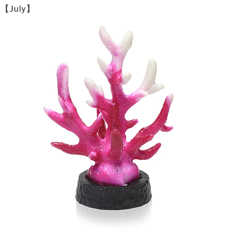 2 Pcs Creative Simulation Mini Coral Reef Aquarium Ornaments Fish Tank Decorations Home Tank Landscape Decor Accessories