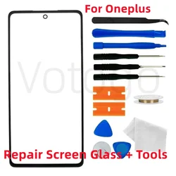 Front Glass Screen + OCA For Oneplus 5 6 7 8 8T 9 10 11 12 Pro 10T 9RT 10R 11R 12R Outer LCD Display Touch Lens + Replace Kits