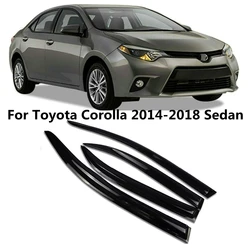 For Toyota Corolla 2014-2017 Sedan Car Accessories Window Visors Rain Sun Guard Vent Wind Deflector Weathershield Moulding Trim
